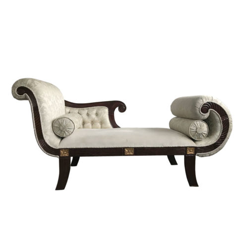 Patterned with Timber Chaise Lounge